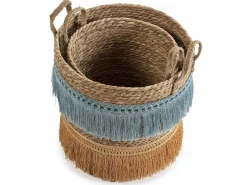 Set de 2 cestas Indie de fibra natural con asas, /naranja^VS Venta-stock New