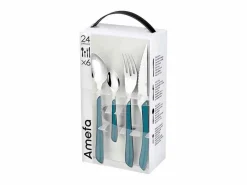 Amefa Set de 24 cubiertos Eclat acero inoxidable Azul Outlet