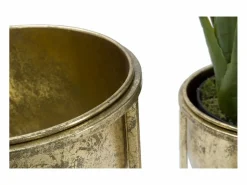 Set de 2 maceteros metálicos s Lumai para plantas Dorado Best