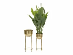 Set de 2 maceteros metálicos s Lumai para plantas Dorado Best