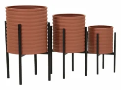 Set de 3 portamacetas redondos modernos de metal colorido Milly Tris^ Sale