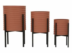 Set de 3 portamacetas redondos modernos de metal colorido Milly Tris^ Sale
