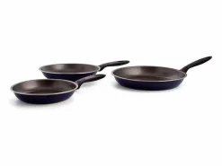 Set de 3 sartenes Nuit Quid aluminio estampado antiadherentes azul Ø20/Ø24/Ø28 cm^ Discount