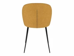 Set de 2 sillas amarillas en tejido bouclé con patas de metal - Groom^Rendez-Vous Déco Outlet