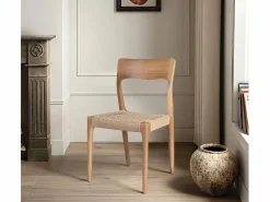 Giner y colomer Set de 2 sillas fabricadas en madera de caucho Marru00f3n Clearance