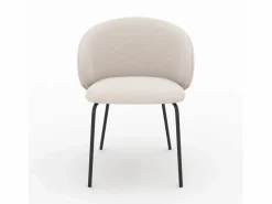 Set de 2 sillas Victoria en tela y patas de metal negro - Victoria^Rendez-Vous Déco