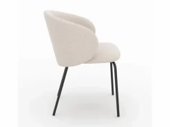 Set de 2 sillas Victoria en tela y patas de metal negro - Victoria^Rendez-Vous Déco