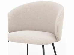 Set de 2 sillas Victoria en tela y patas de metal negro - Victoria^Rendez-Vous Déco