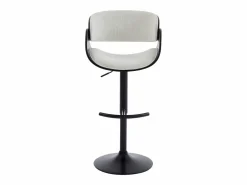Set de 2 taburetes de bar de Respaldo - Altura Ajustable - Blanco y Negro - JELSA^Vente-unique Sale