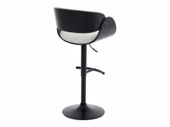 Set de 2 taburetes de bar de Respaldo - Altura Ajustable - Blanco y Negro - JELSA^Vente-unique Sale