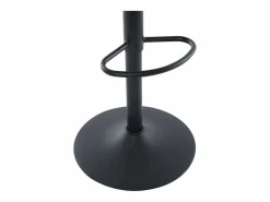 Vente-unique Set de 2 taburetes de bar de tela texturizada y metal - Altura ajustable - - LARANZA Topo Best