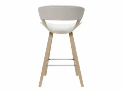 Miliboo Muebles De Bar|Taburete Alto|Set de 2 taburetes de cocina de diseño con madera clara 65 cm SYRAH