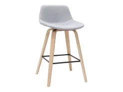 Miliboo Muebles De Bar|Taburete Alto|Set de 2 taburetes de cocina nórdicos y madera 65 cm NONIE
