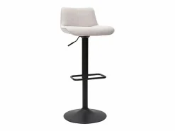 Miliboo Muebles De Bar|Taburete Alto|Set de 2 taburetes de cocina regulables y giratorios 360º de tejido efecto aterciopelado y metal BOOST