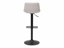 Miliboo Muebles De Bar|Taburete Alto|Set de 2 taburetes de cocina regulables y giratorios 360º de tejido efecto aterciopelado y metal BOOST