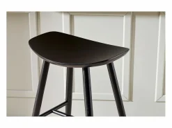 Miliboo Set de 2 taburetes de cocina s 65 cm DEMORY Negro Sale