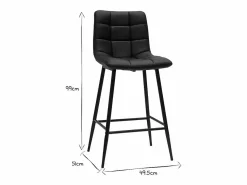 Miliboo Muebles De Bar|Taburete Alto|Set de 2 taburetes de cocina de diseño 65 cm MAXWELL