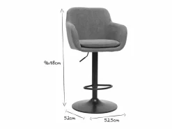 Set de 2 taburetes de cocina ajustables efecto terciopelo AMIKA^Miliboo Sale