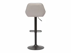 Set de 2 taburetes de cocina ajustable de tela y metal negro RONNIE^Miliboo Best