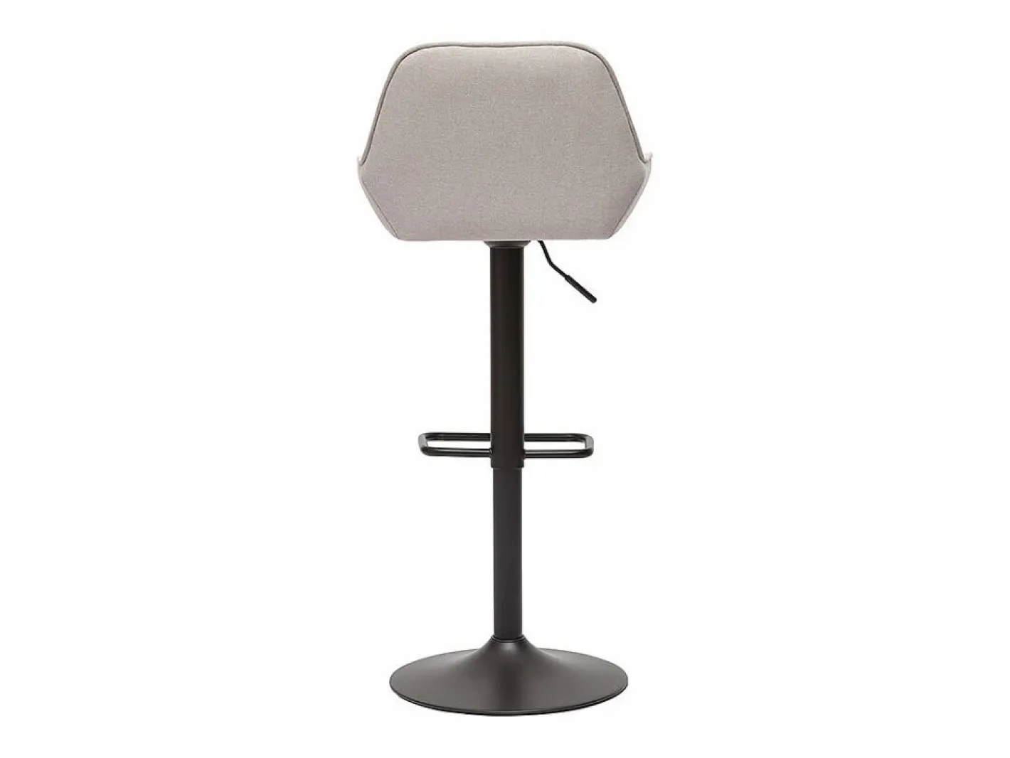 Set de 2 taburetes de cocina ajustable de tela y metal negro RONNIE^Miliboo Best