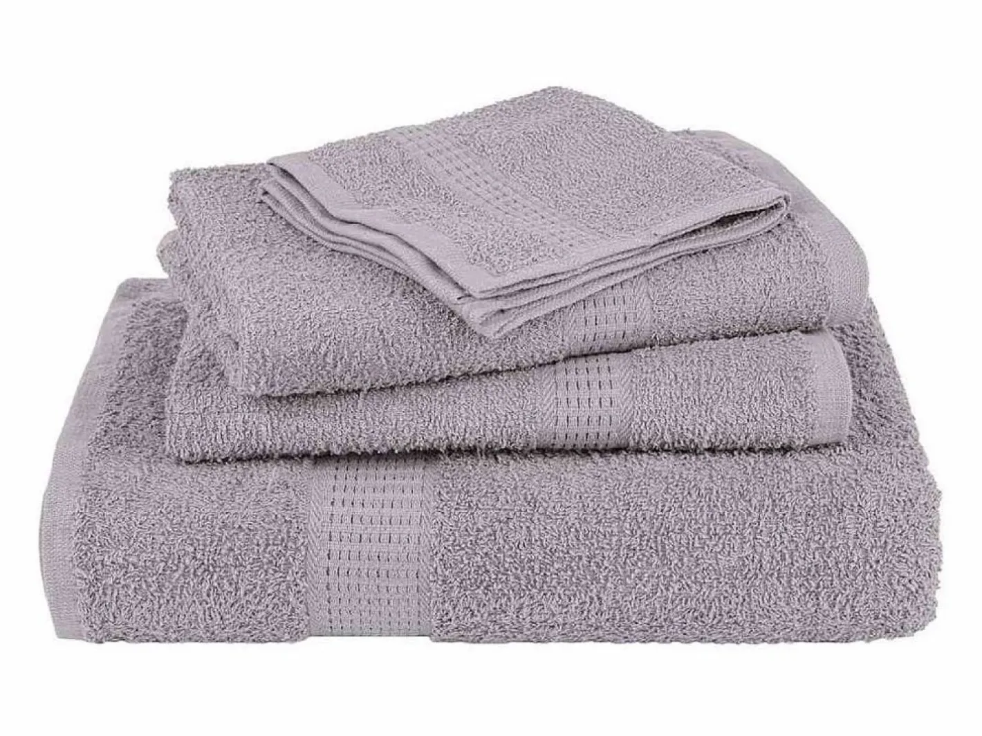 vidaxl Set de 8 toallas Ariel 360 gramos algodón Gris Discount