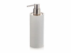 Set de accesorios de baño en resina gris y bambú Gaeta - Blanco Discount
