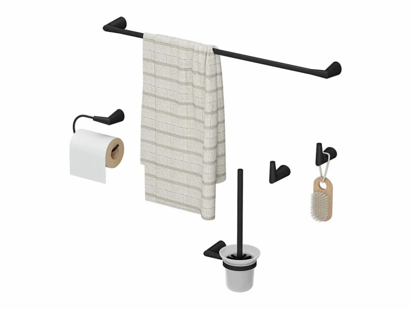 Vicco Accesorios De Wc|Set de accesorios de baño 16x6.9x8.8 tauri