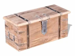 vidaxl Baúl Y Arcón|Set de baúl de almacenamiento de madera de acacia 2 unidades