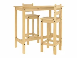 vidaxl Set de bar 3 piezas madera maciza de pino Color natural claro Sale