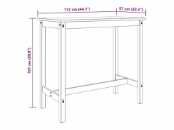 vidaxl Set de bar 3 piezas madera maciza de pino Color natural claro Sale