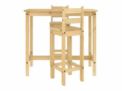 vidaxl Set de bar 3 piezas madera maciza de pino Color natural claro Sale