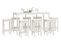 Set de bar 9 piezas madera maciza de pino^vidaxl Hot