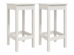 vidaxl Set de bar 3 piezas madera maciza de pino Blanco Clearance