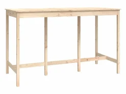 vidaxl Mesa Alta|Set de bar 9 piezas madera maciza de pino