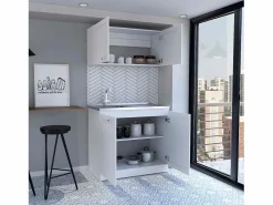 TuHome Set de Cocina Zurich, con Mueble Inferior y Superior Blanco Discount