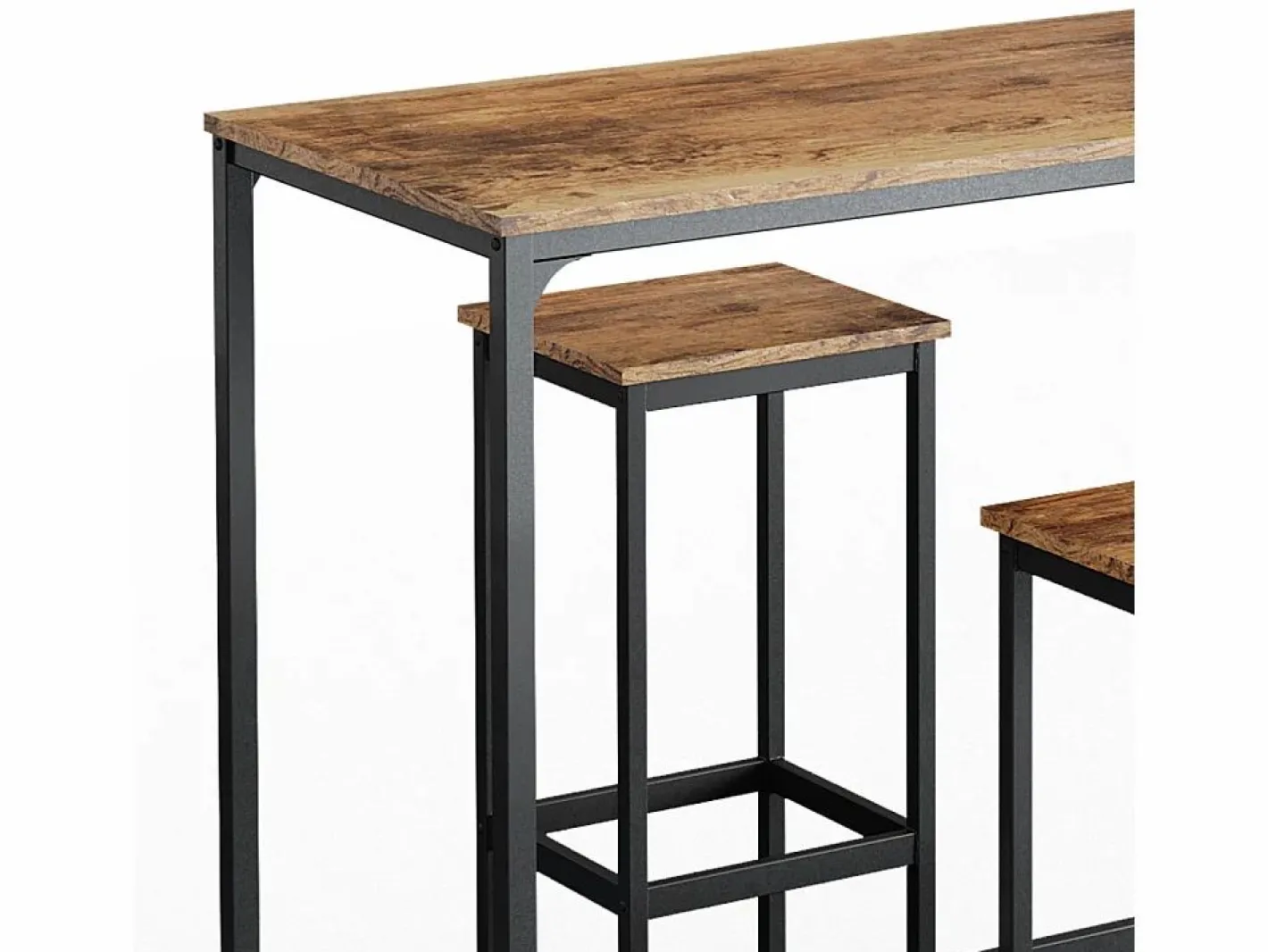 Vicco Mueble Bar|Set de mesa de bar madera antigua 120x50x105 fyrk