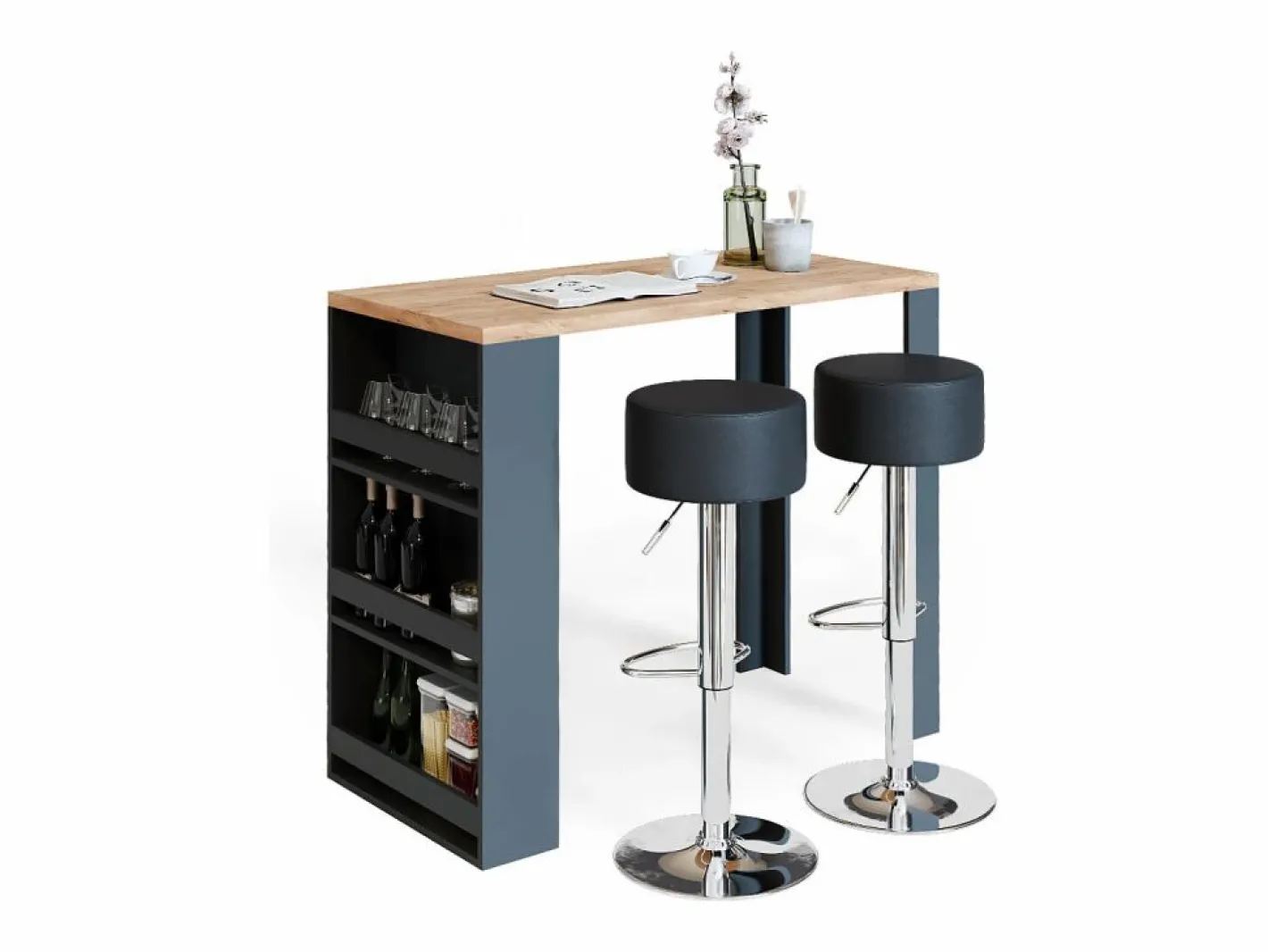 Set de mesa de bar roble 57x117x106^Vicco Clearance