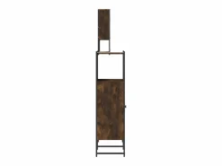 Set de muebles baño 3 pzas madera contrachapada roble ahumado^vidaxl Sale