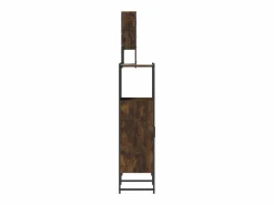 Set de muebles baño 3 pzas madera contrachapada roble ahumado^vidaxl