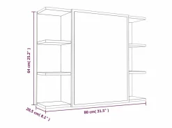 vidaxl Conjunto De Baño|Set de muebles baño 3 pzas madera contrachapada roble ahumado
