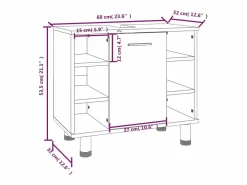vidaxl Conjunto De Baño|Set de muebles baño 3 pzas madera contrachapada roble ahumado