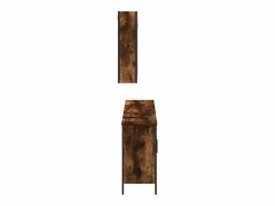 vidaxl Estantería Sobre Inodoro|Set de muebles baño 3 pzas madera contrachapada roble ahumado