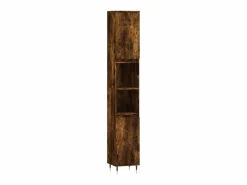 vidaxl Set de muebles baño 3 pzas madera contrachapada roble ahumado Marru00f3n Outlet