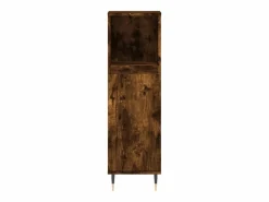 vidaxl Set de muebles baño 3 pzas madera contrachapada roble ahumado Marru00f3n Outlet