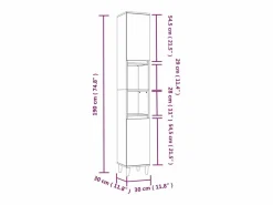 Set de muebles de baño 3 piezas madera contrachapada^vidaxl Online