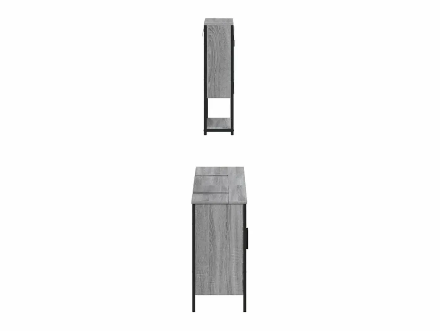 Set de muebles de baño 3 pzas madera contrachapada sonoma^vidaxl Sale