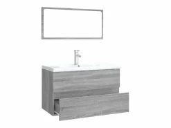 Set de muebles de baño madera contrachapada Sonoma^vidaxl