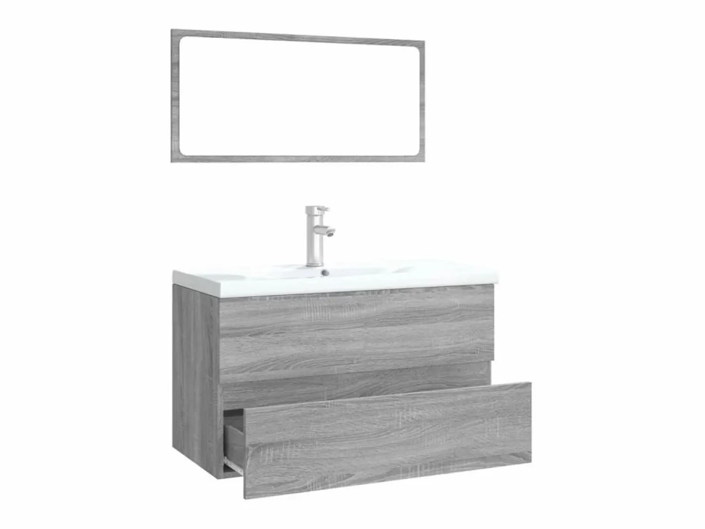 Set de muebles de baño madera contrachapada Sonoma^vidaxl
