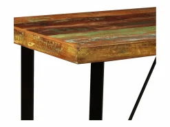 vidaxl Mesa Alta|Set de muebles de bar 5 piezas madera maciza reciclada