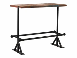 vidaxl Mesa Alta|Set de muebles de bar 5 pzas madera maciza reciclada